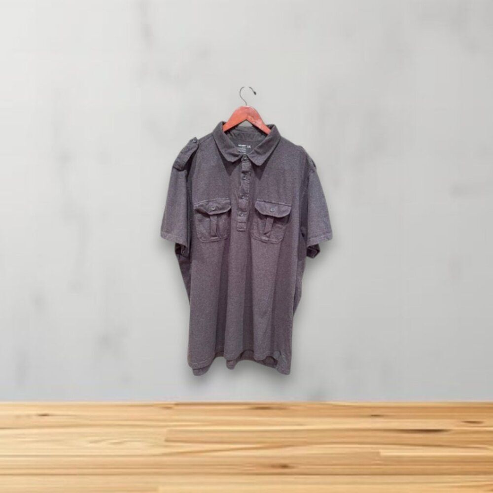 Old Navy Men’s Polo Short Sleeve Shirt Size XXL Gray w/ 2 Front Pockets